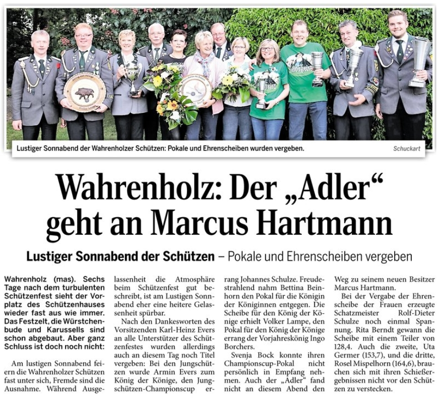 Bericht Aller-Zeitung vom 09.06.2015 Seite 12