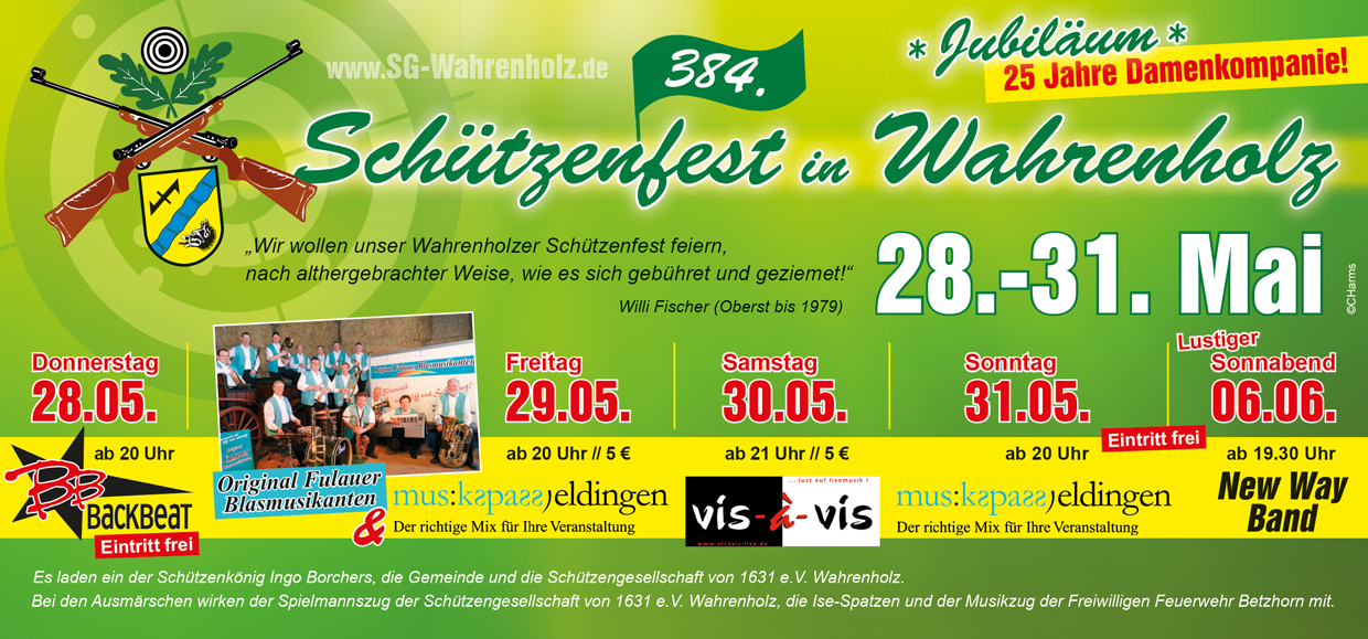 Schützenfest 28. bis 31.Mai 2015