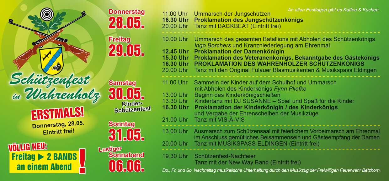 Schützenfest 28. bis 31.Mai 2015
