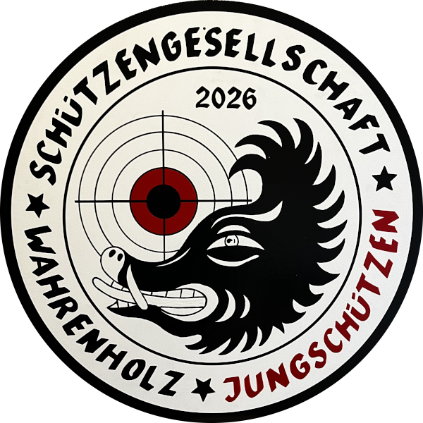 Jungschützenkönigsscheibe 2026 - gemalt von Kerstin Schmolke Jungschützenkönigsscheibe 2026