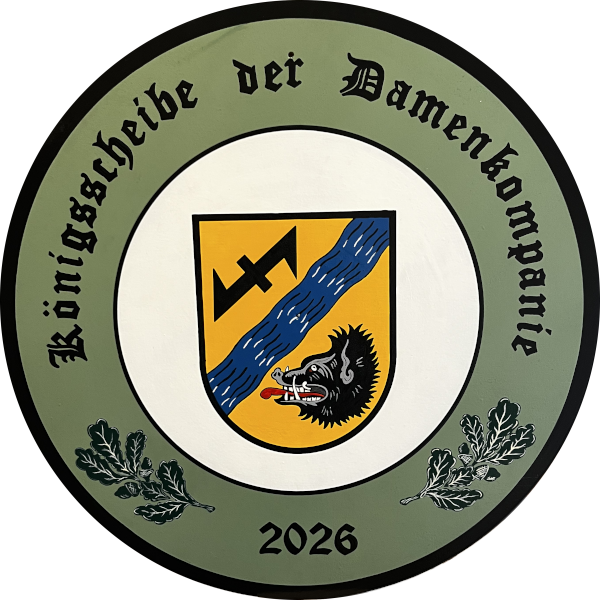 Damenköniginscheibe 2026 - gemalt von Kerstin Schmolke Damenköniginscheibe 2026